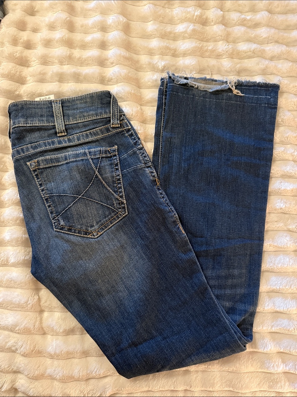 Ariat Women's Boot Cut Dark Blue Denim Jeans